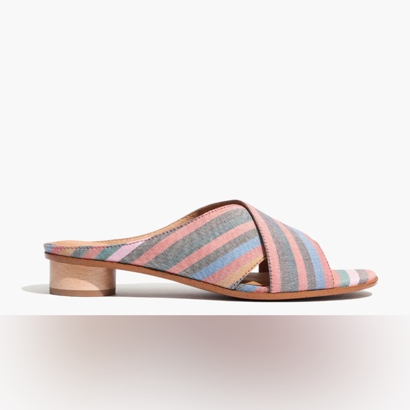 MADEWELL THE RUTHIE CRISSCROSS MULE IN RAINBOW STRIPS - Picture 5 of 8